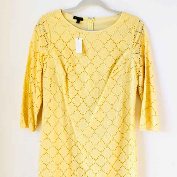 Talbots 6P Yellow Lace Dress - Picture 1 of 4